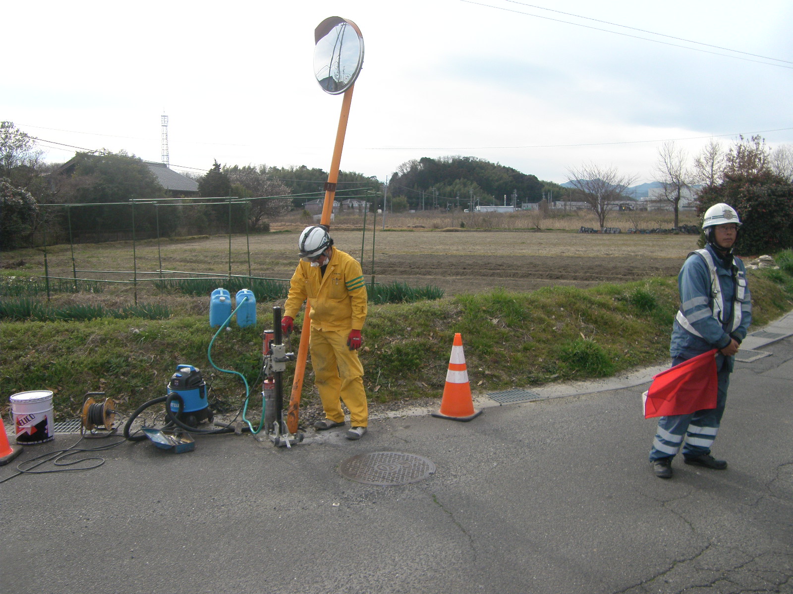道路工事の現場監督